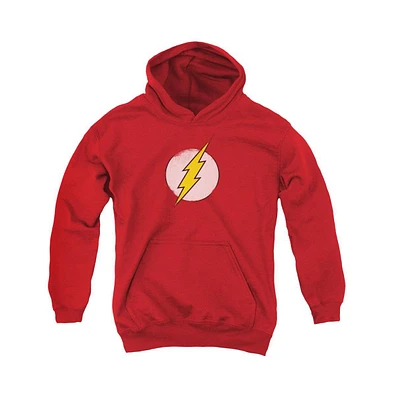 Flash Boys Dc Youth Comics Rough Logo Pull Over Hoodie / Hooded Sweatshirt