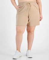 Id Ideology Plus Comfort Flow High Rise Shorts, Created for Macy's