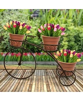 Sorbus Flower Cart Pot Display Rack - Bronze