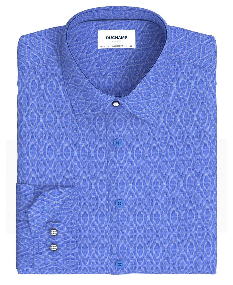 Duchamp London Woven Diamond Dress Shirt