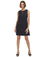 Tommy Hilfiger Women's Sleeveless Split-Neck Shift Dress