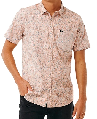 Rip Curl Men's Floral Reef Short Sleeve Shirt