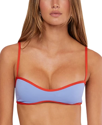WeWoreWhat Women's Sport Colorblocked Bikini Top