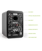 Kanto YU4 Powered Bookshelf Speakers with Built-In Bluetooth - Pair