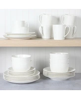 Martha Stewart Basket Weave 30 Piece Dinnerware Set, Service for 6