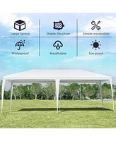 Sugift 20 Ft. W x 10 Ft. D Wedding Party Tent Canopy with 4 Side Walls
