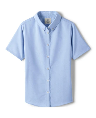 Lands' End Big Girls Short Sleeve Oxford Dress Shirt