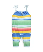 Polo Ralph Lauren Baby Girls Striped Cotton Jersey Romper