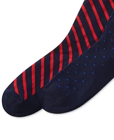 Polo Ralph Lauren Men's Dot & Stripe Slack Socks, 2-Pack