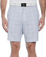 Pga Tour Men's Check Print Performance 8" Golf Shorts