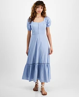And Now This Women's Cotton Corset-Look Maxi Dress, Created for Macy's