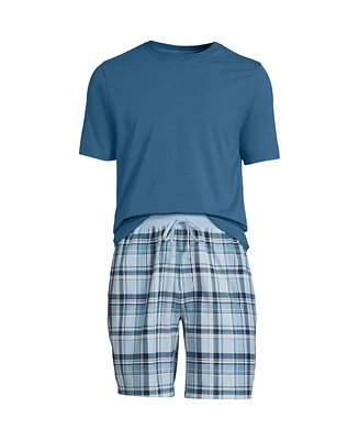 Lands' End Men's Knit Jersey Pajama Shorts Sleep Set
