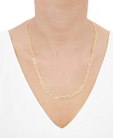 Italian Gold Polished Solid Curb Link 22" Chain Necklace (5-1/2mm) in 10k Gold