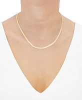 Italian Gold Polished Herringbone Link 18" Chain Necklace (4mm) in 10k Gold