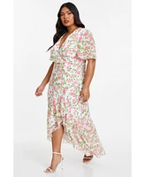 Quiz Women's Floral Wrap Maxi Dress