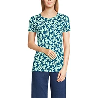 Lands' End Women's Tall Cotton Rib T-shirt