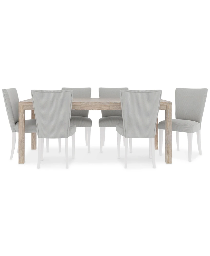 Catriona 7pc Dining Set (Rectangular Dining Table & 6 Upholstered Side Chairs), Created for Macy's