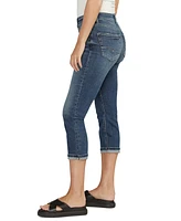 Silver Jeans Co. Women's Avery High-Rise Curvy-Fit Capri