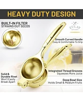 Zulay Kitchen Handheld Heavy Duty Citrus Juicer & Lemon With Curved Handle