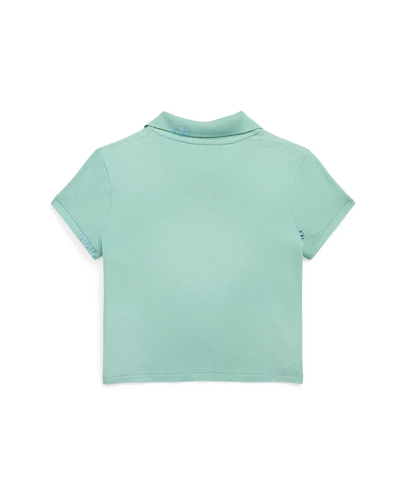 Polo Ralph Lauren Toddler and Little Girls Twist-Front Stretch Mesh Shirt