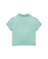 Polo Ralph Lauren Toddler and Little Girls Twist-Front Stretch Mesh Shirt