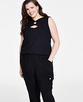 I.n.c. International Concepts Plus Textured O-Ring Top, Created for Macy's