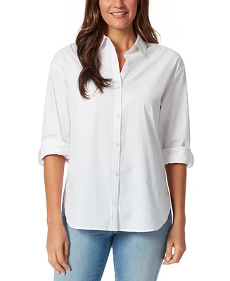Gloria Vanderbilt Petite Amanda Cotton Button-Front Shirt