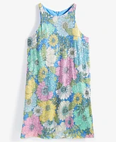 On 34th Women's Sleeveless Botanical-Print Halter Tank Dress, Created for Macy's