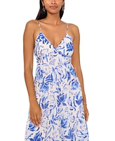 1.state Women's Tiered Sleeveless Floral Maxi Dress