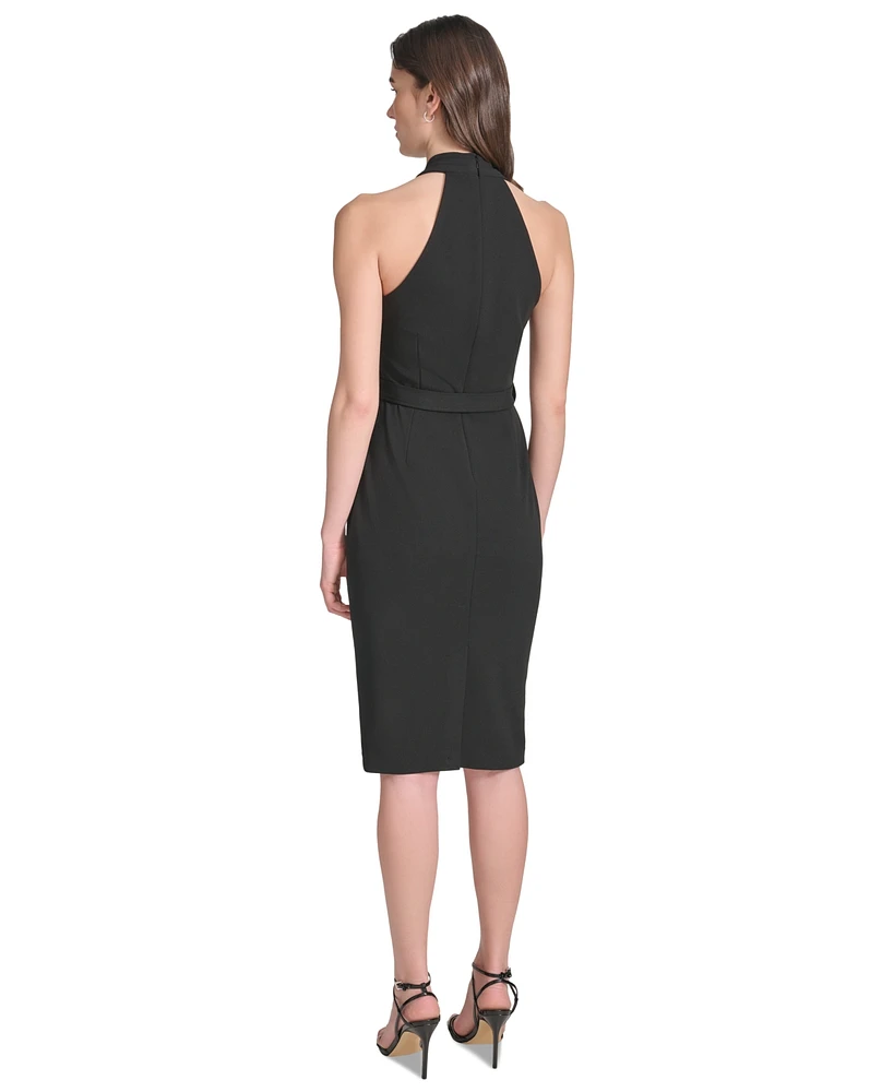 Calvin Klein Women's Belted Sheath Dress