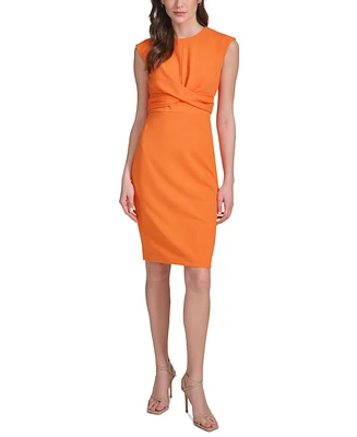 Calvin Klein Women's Twist-Front Sheath Dress