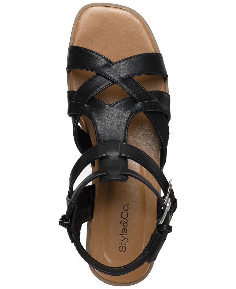 Style & Co Storiee Gladiator Flat Sandals, Created for Macy's