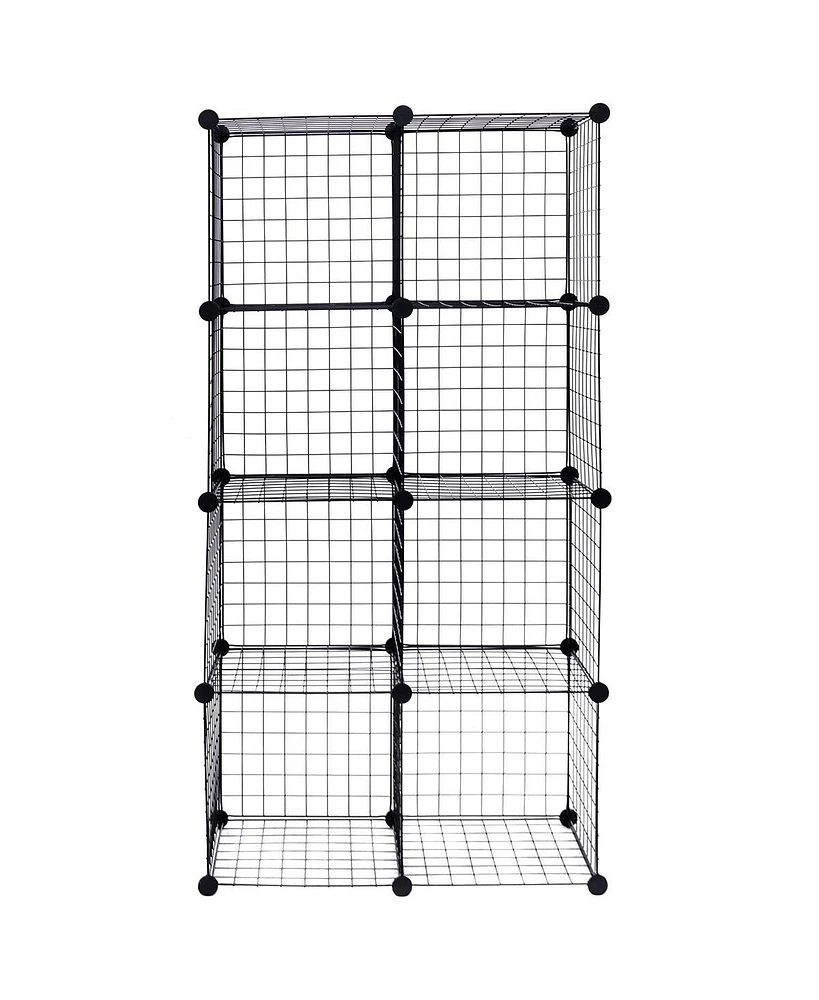 Slickblue Diy 8 Cube Grid Wire Cube Shelves