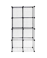 Slickblue Diy 8 Cube Grid Wire Cube Shelves