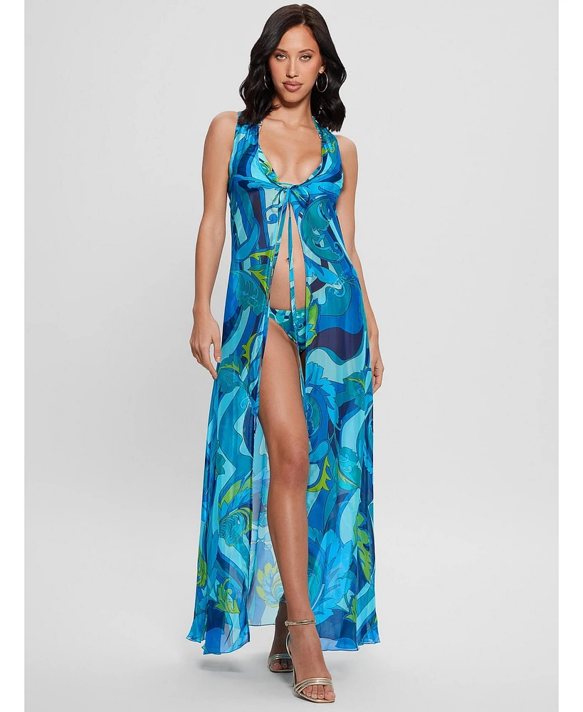 Guess Women's Silk-Blend Swim Cover-Up