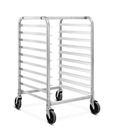 Slickblue 10 Sheets Aluminum Rolling Bakery Pan Rack