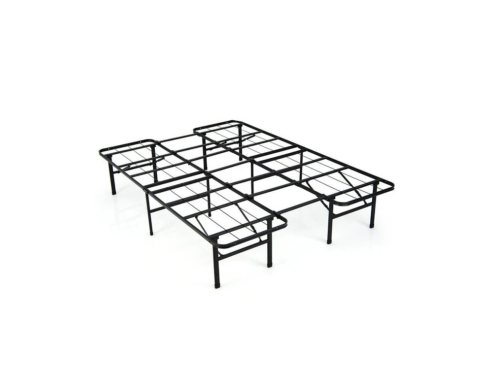 Slickblue Folding Steel Platform Bed Frame for Kids and Adults