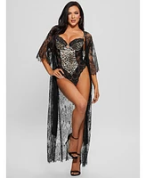 Guess Women's Semi-Sheer Lace Kimono