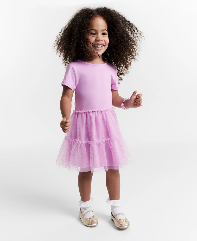 Epic Threads Toddler Girls Glittered Tulle Dress, Created for Macy's