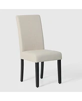 WestinTrends Upholstered Linen Fabric Dining Chair