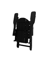 WestinTrends All-Weather Contoured Outdoor Poly Folding Adirondack Chair