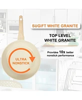 Sugift 10-Piece Nonstick Ceramic Cookware Sets, Granite Pots and Pans Set