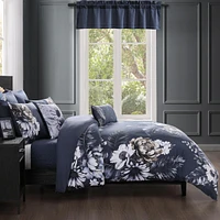 Bebejan Forget Me Not Bedding 100% Cotton Sateen 5 Piece Reversible Queen Comforter Set