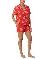 Sanctuary Women's 2-Pc. Floral Boxer Pajamas Set