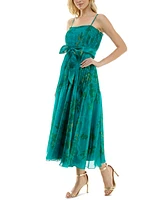 Taylor Women's Printed Pleated Gown