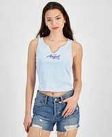 Self Esteem Juniors' Angel Graphic-Print Cotton Tank Top