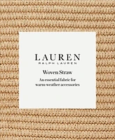 Lauren Ralph Brie Leather-Trim Straw Medium Tote Bag
