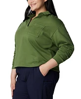 Columbia Plus Trek Collared Long-Sleeve Top