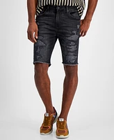 Guess Men's Slim-Fit Destroyed Denim Shorts