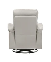 Homelegance Emillia 36" Leather Swivel Glider Reclining Chair